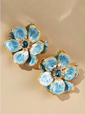 The Pink Reef Handpainted Earrings